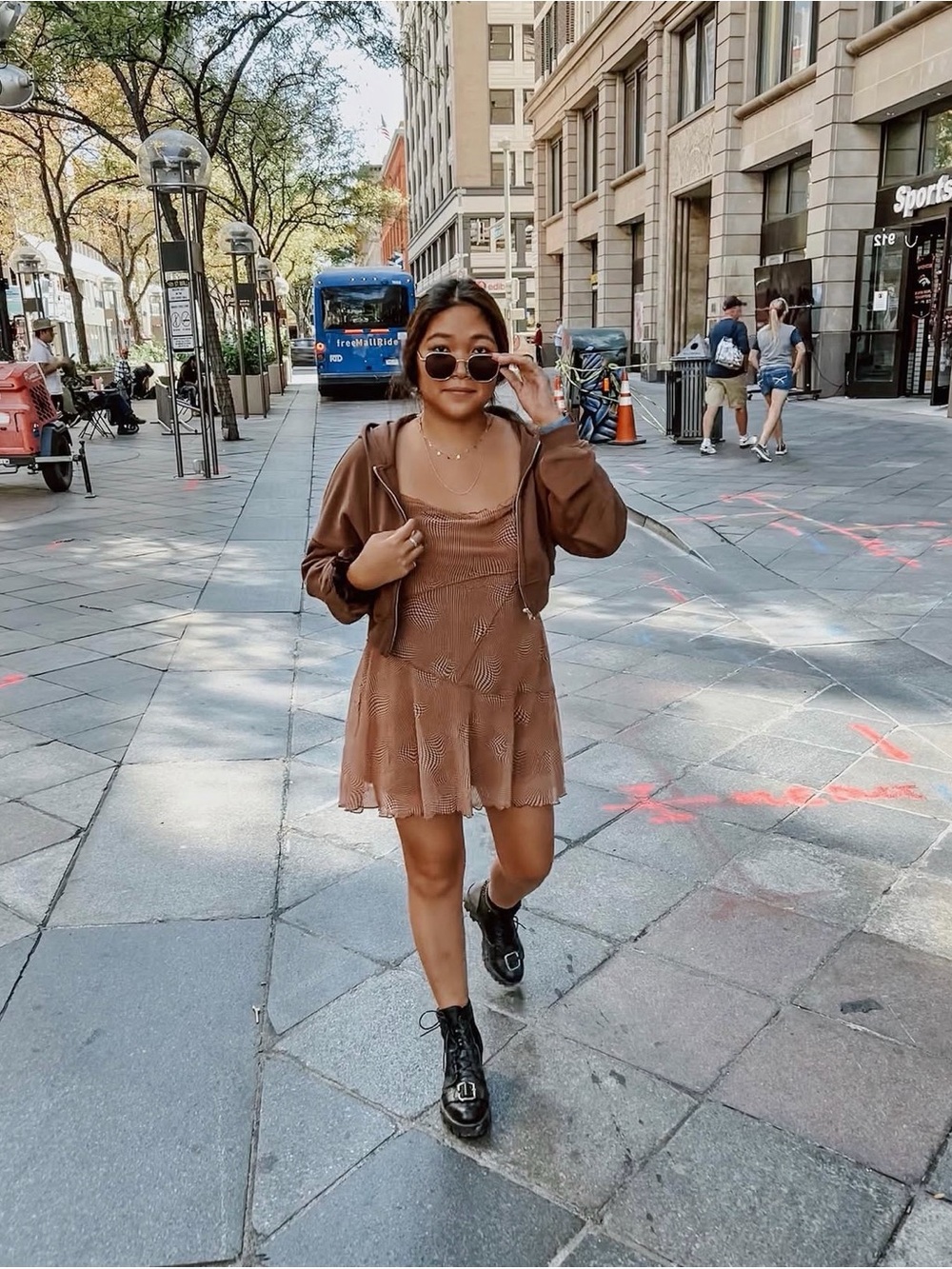 Urban outfitters brown mini dress